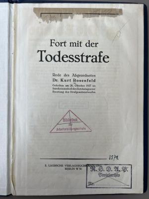 00/12835 : Fort mit der Todesstrafe (1927)