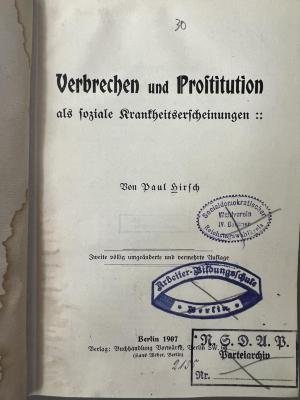 00/12916 : Verbrechen und Prostitution (1907)