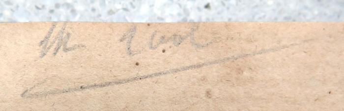 -, Von Hand: Name; 'Ch[?] Carl[?]'