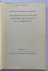 LE 3800 O62 : Archäologische Entdeckungen im 20. Jahrhundert (1931)