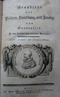  Grundsätze der Polizey, Handlung und Finanz : Zu dem Leitfaden des politischen Studiums (1787)