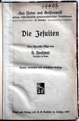 7/249 : Die Jesuiten. Eine historische Skizze. (1907)