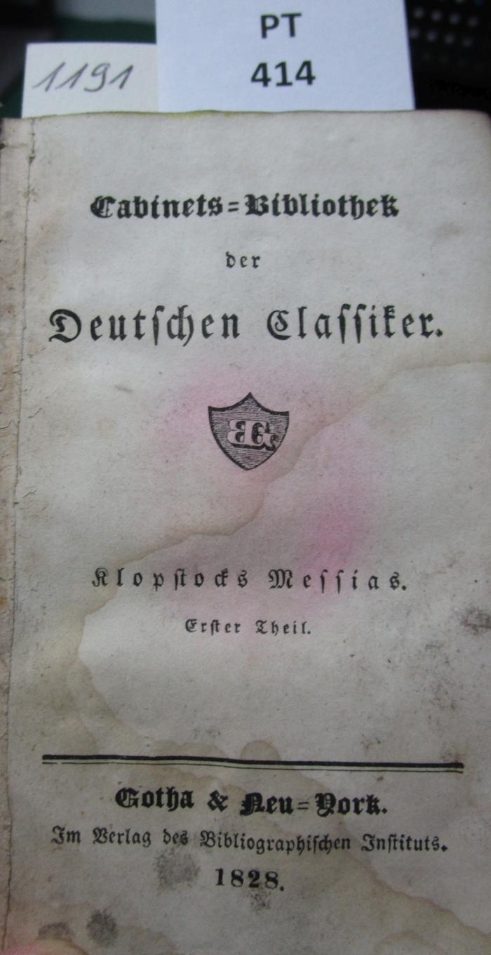  Klopstocks Messias : Erster Theil (1828)