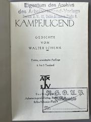 00/12833 : Kampfjugend : Gedichte (1927)