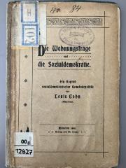 00/12827 : Die Wohnungsfrage und die Sozialdemokratie (1900)