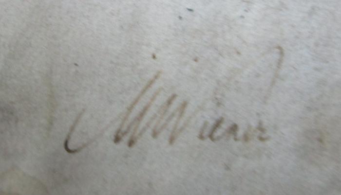  Klopstocks Messias : Erster Theil (1828);- (Wiener[?], M.[?]), Von Hand: Autogramm, Name; 'M Wiener'. 