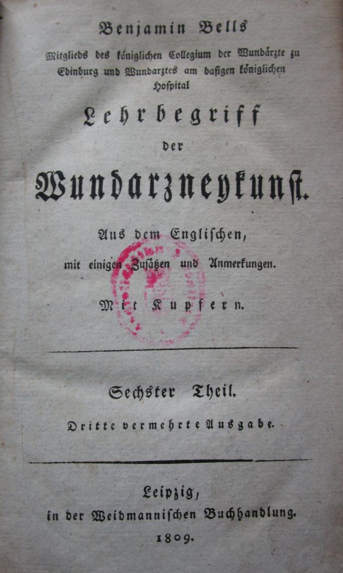  Lehrbegriff der Wundarzneykunst : Sechster Theil (1809)