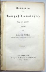 Mus 225 8b : Harmonie- und Compositionslehre, kurz und populär dargestellt (1851)
