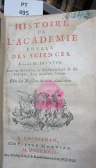  Histoire de l'Académie Royale des Sciences : avec les mémoires de mathématique et de physique pour la même année : tirés des registres de cette Académie : MDCCXXVII (1732)