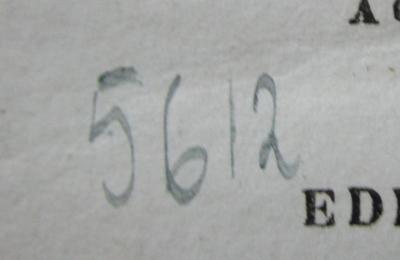  Dionysii Halicarnassensis opera omnia quibus etiam accedunt fragmenta ab Angelo Maio nuper reperta. Ad optimorum librorum fidem accurate edita : Tomus VI (1829);- (Jüdisch-Theologisches Seminar Fraenckel'scher Stiftung (Breslau) ), Von Hand: Signatur; '5612'. 