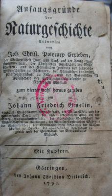 Anfangsgründe der Naturgeschichte (1791)