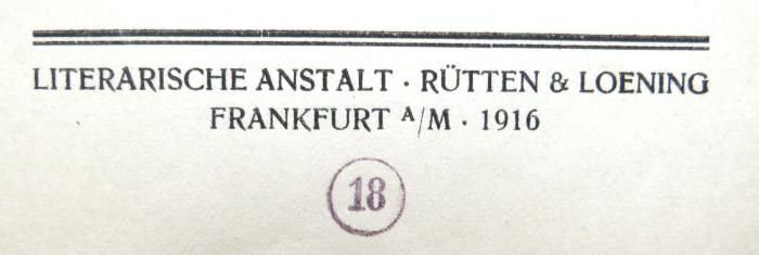 - (Deutsches Reich. Armeekorps (19)), Stempel: Zensurstempel; '18'. 