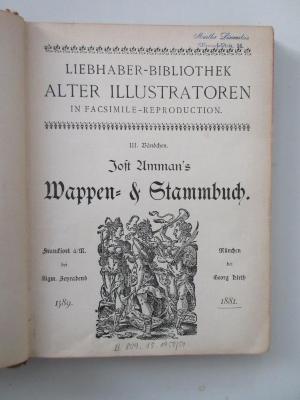 X-Amm-125c-189,1-rara : Jost Amman's Wappen- und Stammbuch. (1881)