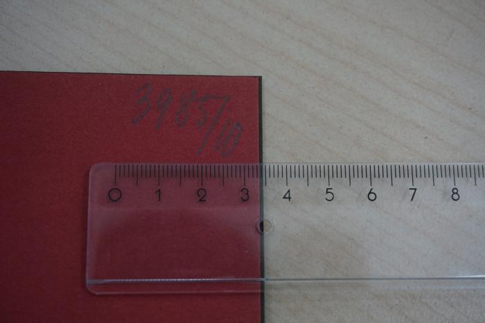 - (Grosse Landesloge der Freimaurer von Deutschland), Von Hand: Signatur; '3985/10'. 
