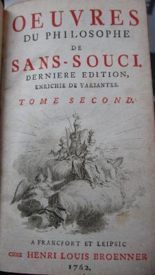  Oeuvres Du Philosophe De Sans-Souci : Tome Second  (1762)