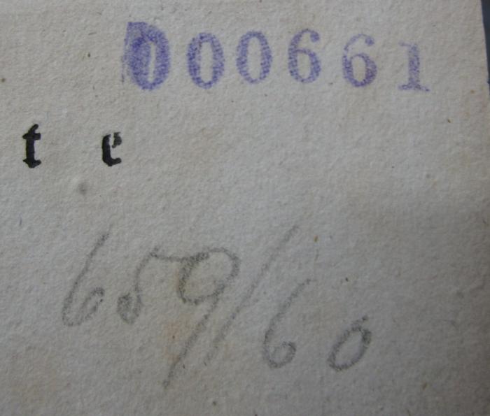  Geschichte des russischen Reiches von den ältesten bis auf die neuesten Zeiten : Erster Band (1810);- (unbekannt), Von Hand: Nummer; '659/60'. ;- (Pröscholdt, Max), Stempel: Nummer; '000661'. 