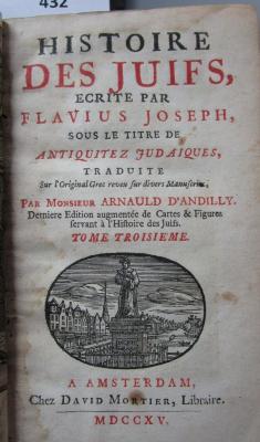  Histoire des Juifs : Tome troisieme (1715)