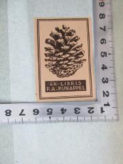 - (Pijnappel, Pibo Antonius), Etikett: Exlibris; 'Ex-Libris P.A. Pijnappel'.  (Prototyp)