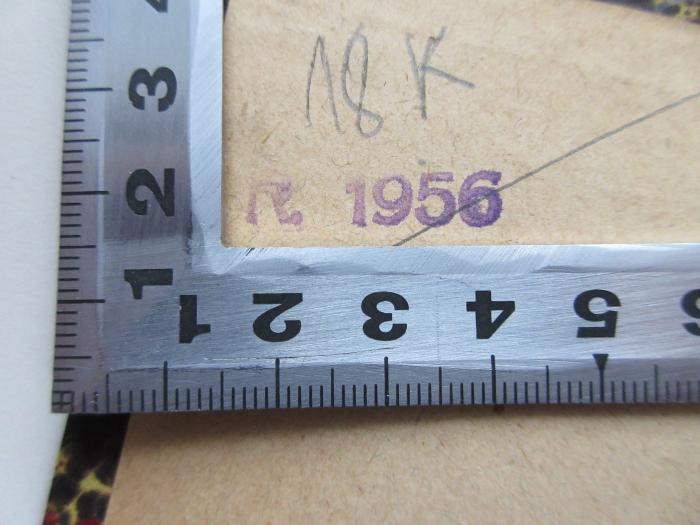 -, Stempel: Nummer; 'R. 1956' (Prototyp)