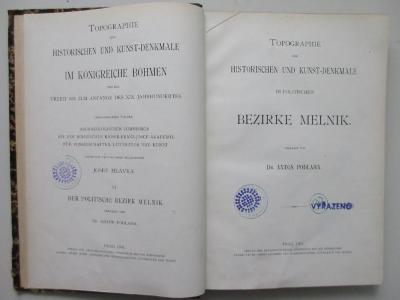 ausgesondert : Topographie der Historischen und Kunst-Denkmale im Politischen Bezirke Melnik. (1901)