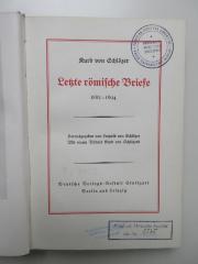 ausgesondert : Letzte römische Briefe 1882 - 1894 (1924)