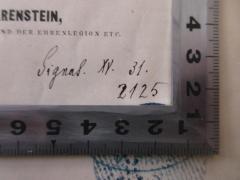 - (Lehrerinnenbildungsanstalt in Prag I), Von Hand: Signatur; 'Signat. XV. 31.- 2125'. 