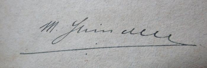  Über die Lehre des Spinoza in Briefen an den Herrn Moses Mendelssohn (1785);- (Heimann, M.), Von Hand: Autogramm, Name; 'M. Heimann'. 