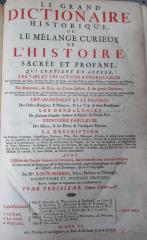  Le Grand Dictionaire Historique, Ou Le Mêlange Curieux De L'Histoire Sacrée Et Profane. Tome troisieme (1740)