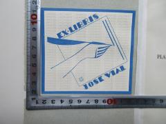 - (Lachaert, Marcel), Etikett: Exlibris; 'Marcel Lachaert José Vial NS'.  (Prototyp)