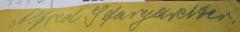 - (Stargardter, Alfred), Von Hand: Autogramm, Name; 'Alfred Stargardter'. 