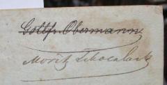 - (Obermann, Gottfried), Von Hand: Autogramm, Name; 'Gottfr. Obermann'. 