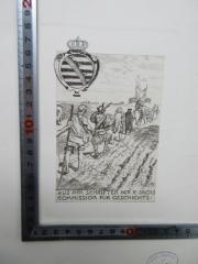 - (Königlich Sächsische Commission für Geschichte), Etikett: Wappen, Name; 'Aus den Schriften der K. Sächs. Commission für Geschichte. MK'. 