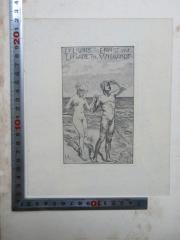 - (Wiegandt, Ernst;Wiegandt, Elisabeth;Klinger, Max), Etikett: Name; 'Exlibris Ernst und Elisabeth Wiegandt 
1 MK 4 '.  (Prototyp)