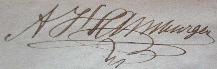 Ch 548 2. Ex.: Nationalbibliothek der Deutschen Classiker : Eine Anthologie in 100 Bänden (um 1850);- (Hamburger, A.), Von Hand: Autogramm, Name; 'A. Hamburger'.  (Prototyp)