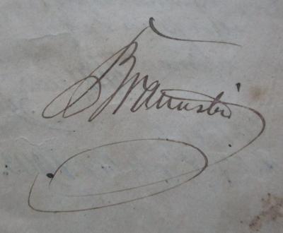  Rosina : Geschichte eines Landmädchens (1849);- (Braunstein[?], Simon), Von Hand: Autogramm, Name; 'Braunstein'. 