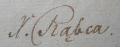 - (Rąbca, X.), Von Hand: Autogramm; 'X. Rąbca'. 