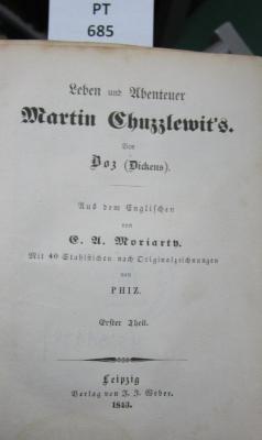  Leben und Abenteuer Martin Chuzzlewit's. Erster Theil (1843)