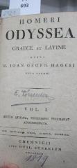  [Homeri] Odyssea : Graece et Latine. Vol. I (1819)