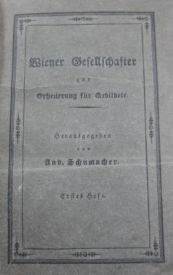 Wiener Gesellschafter zur Erheiterung für Gebildete. Erstes Heft (1833)