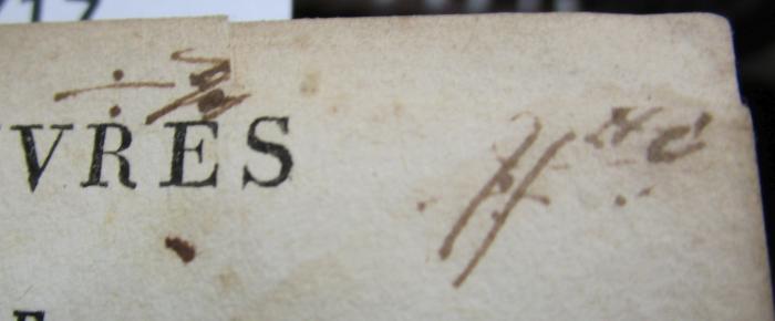  Oevres de Jean Racine. Tome second (1821);- (unbekannt), Von Hand: ; '[...]'. 