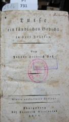  Luise : ein ländliches Gedicht in drei Idyllen (1801)