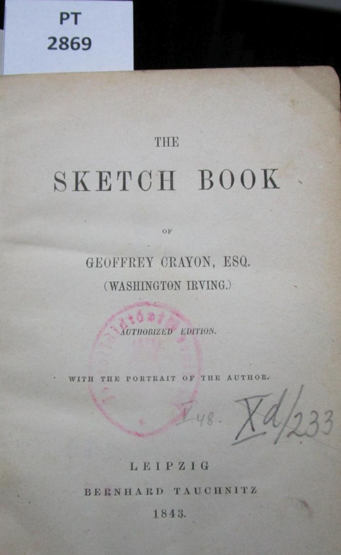 III 78130: The sketch book (1843)