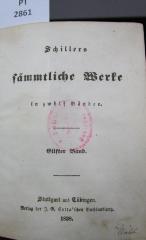  [Schillers] sämmtliche Werke in zwölf Bänden. Eilfter Band (1838)