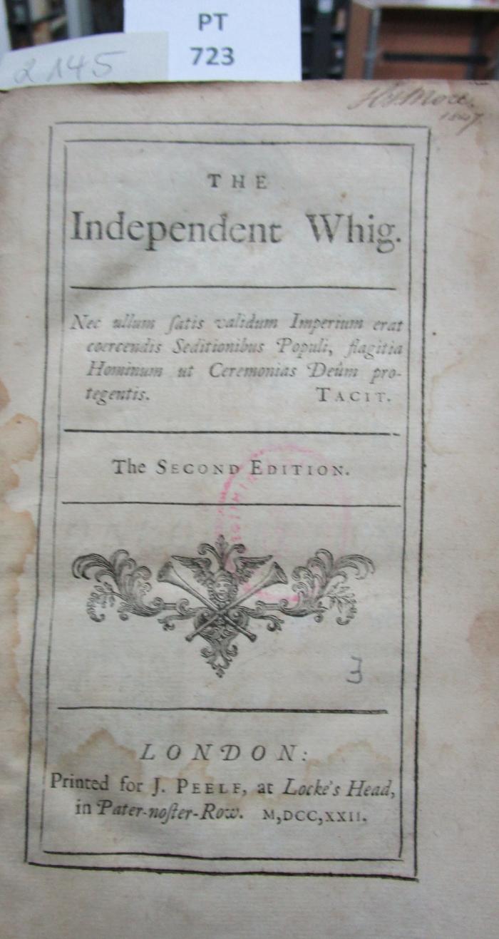  The independent Whig (1722)