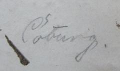 - (Lessing, Ludwig), Von Hand: Ortsangabe; 'Coburg.'. 