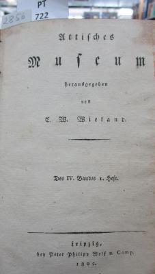  Attisches Museum. Des IV. Bandes I. Heft (1802)