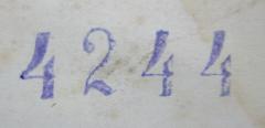 - (Leihbibliothek Anna Burkhart (Augsburg)), Stempel: Nummer; '4244'. 