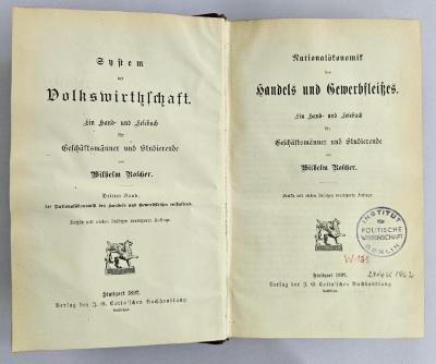 W 131 Rosch -3- (6);W 131 Rosch -1- (6) (alt) ; ;: Die Nationalökonomie des Handels und Gewerbfleißes. Ein Hand- und Lesebuch für Geschäftsmänner und Studierende.  (1892)