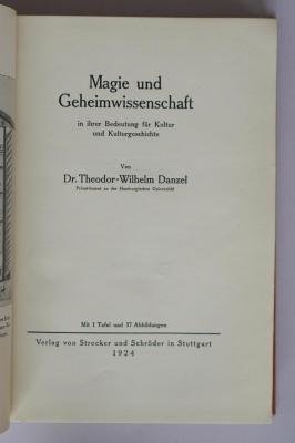 II 2901 : Magie und Geheimwissenschaft in ihrer Bedeutung für Kultur und Kulturgeschichte (1924)