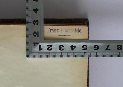 DC/SOR 1&lt;2&gt; : Les illusions du progès (1911);- (Blumenfeld, Franz), Stempel: Name; 'Franz Blumenfeld'.  (Prototyp)